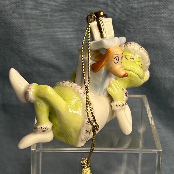 Lenox The Grinch Grinchy Greetings Porcelain Christmas Holiday Ornament Box COA - Picture 5 of 10